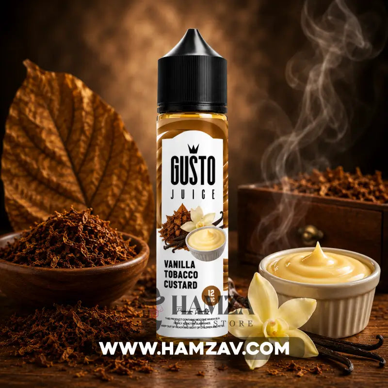 Gusto Eliquid Vanilla Custard Tobacco - جوستو ليكويد فانيليا كاسترد توباكو - Egyptian Liquid