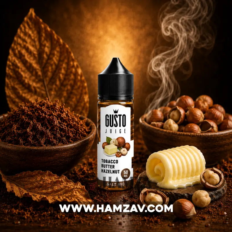 Gusto SaltNic Eliquid Tobacco Butter Hazelnut - جوستو ليكويد سولت نيكوتين توباكو زبدة بندق - Egyptian Liquid