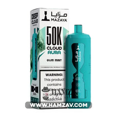 Mazaya Disposable Cloud Aura 50K Puff Gum with Mint Mix - مزايا ديسبوزابل كلاود أورا 50 ألف بف علكة نعناع - 50000 / 6%