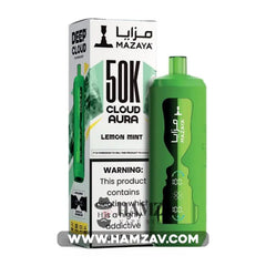 Mazaya Disposable Cloud Aura 50K Puff Lemon Mint - مزايا ديسبوزابل كلاود أورا 50 ألف بف ليمون نعناع - 50000 / 6%