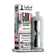 Mazaya Disposable Cloud Aura 50K Puff Lush Ice - مزايا ديسبوزابل كلاود أورا 50 ألف بف بطيخ ايس - 50000 / 6% Freebase