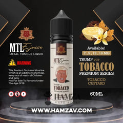 Metal Tongue E Liquid Mtl Tobacco Custard - ميتال تانج توباكو كاسترد Egyptian