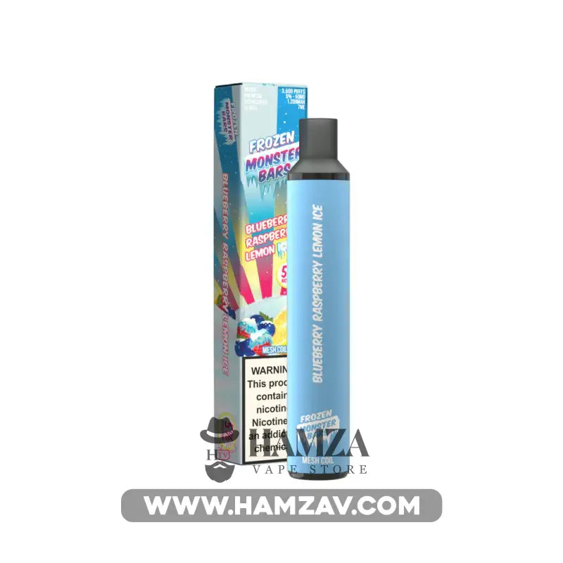 Monster Bars 3500 Puffs Disposable Blueberry Raspberry Lemon Ice -