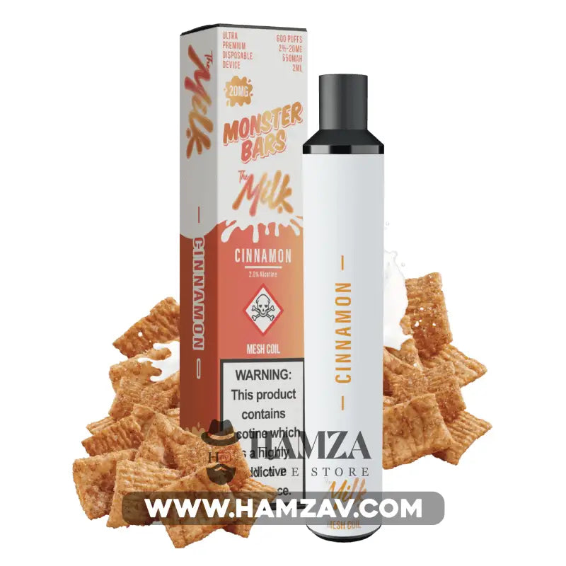 Monster Bars 3500 Puffs Disposable Milk Cinnamon -