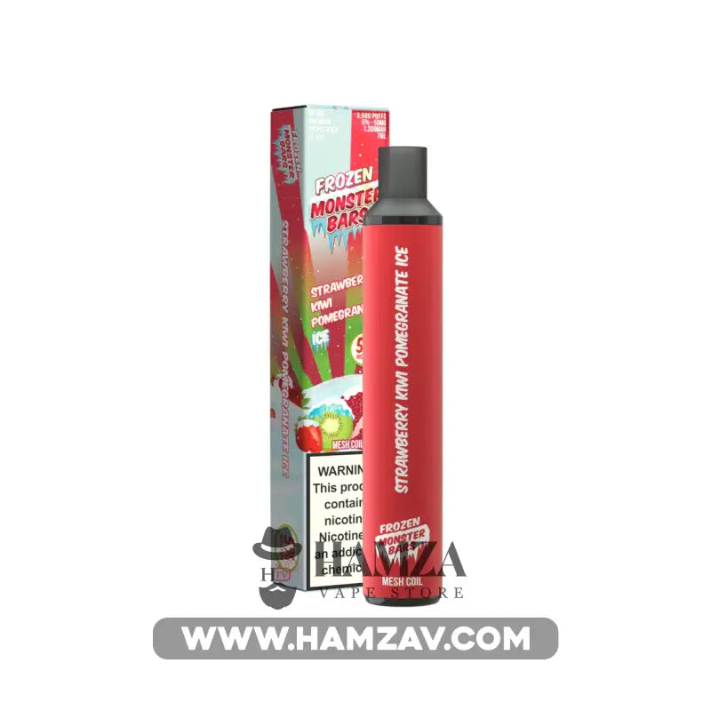 Monster Bars 3500 Puffs Disposable Strawberry Kiwi Pomegranate Ice -