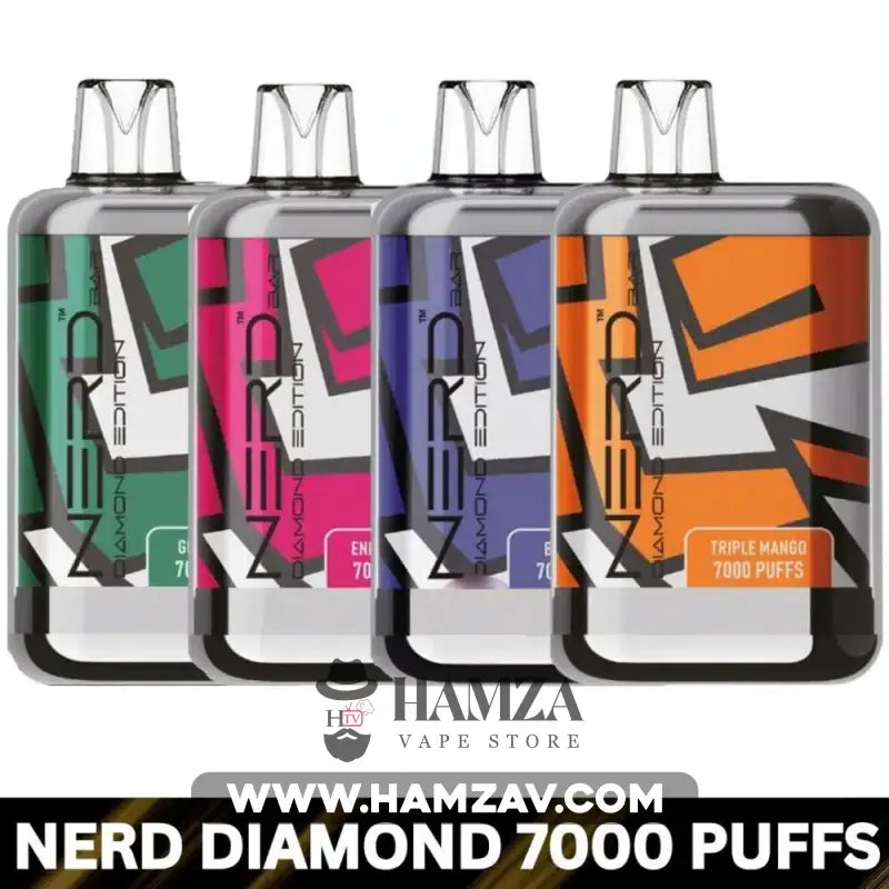 Nerd Bar Diamond Disposable 7000 Puffs Blueberry - نيرد بار ديسبوزابل بلوبيري 20mg (7000 Puffs) Disposable