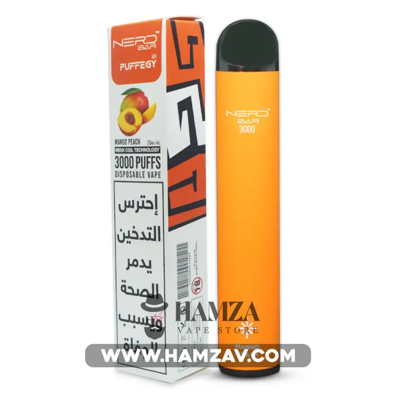 Nerd Bar Disposable 3000 Puffs Mango Peach - نيرد بار ديسبوزابل مانجو خوخ 20mg (3000 Puffs) Disposable