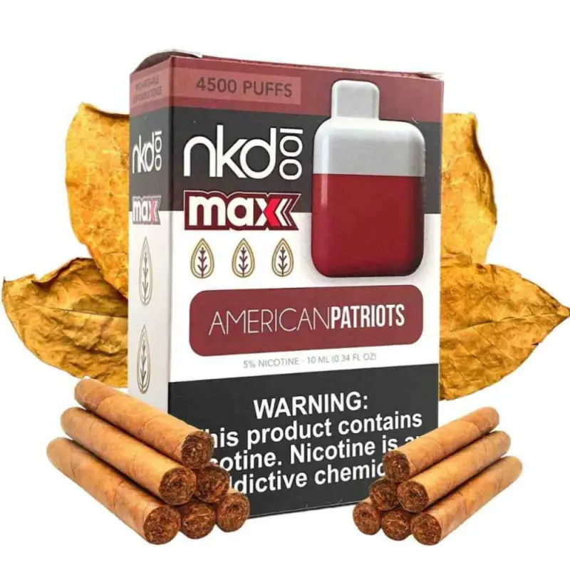 Nkd 100 Max 4500 Puffs American Patriots - Disposable