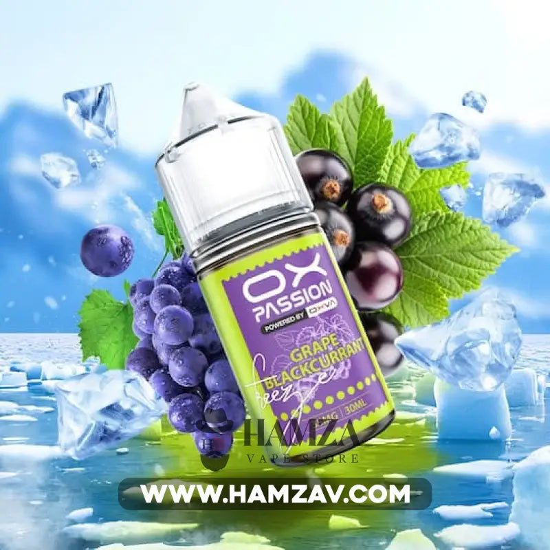 OXVA OX Passion Freeze SaltNic Grape Blackcurrant - اوكسفا او اكس باشون فريز سولت عنب بلاك كارنت - 30ML (50MG)