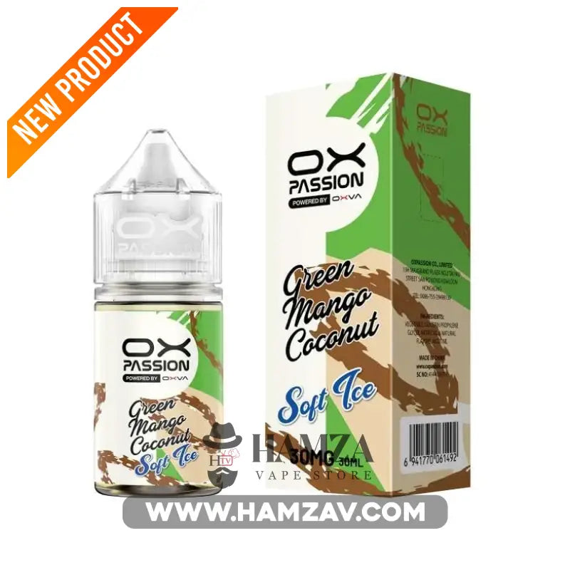 OXVA OX Passion Freeze SaltNic Green mango - اوكسفا او اكس باشون فريز سولت مانجو خضراء - 30ML (50MG) - Premium Liquid