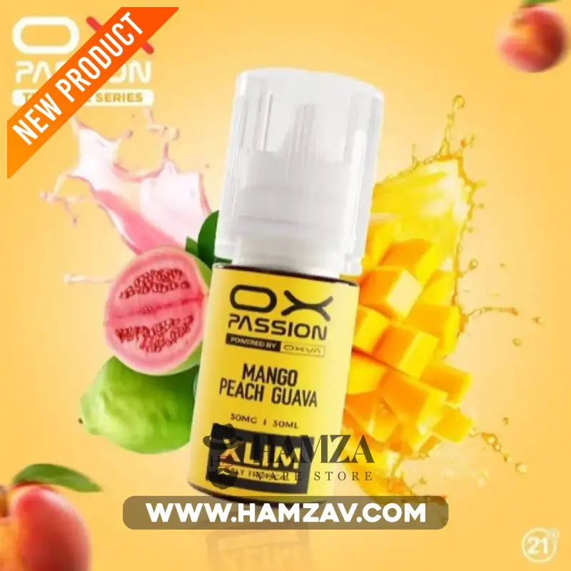 OXVA OX Passion Freeze SaltNic Guava mango - اوكسفا او اكس باشون فريز سولت جوافة مانجو - 30ML (50MG) - Premium Liquid