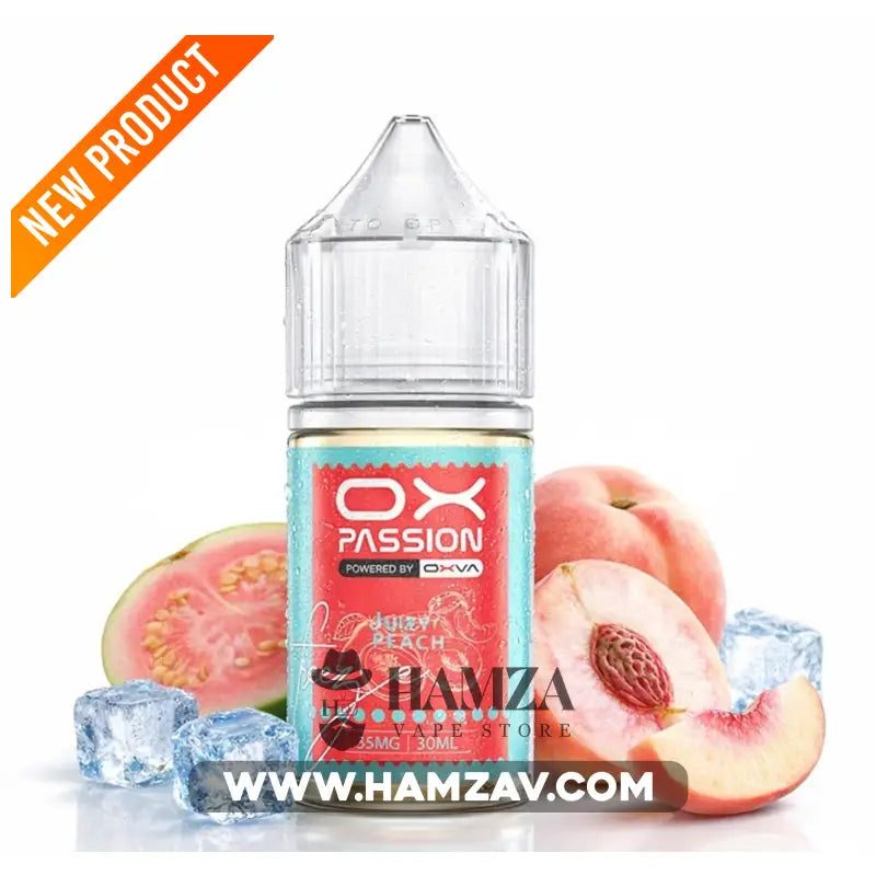 OXVA OX Passion Freeze SaltNic Juicy peach - اوكسفا او اكس باشون فريز سولت خوخ جوسى - 30ML (50MG) - Premium Liquid