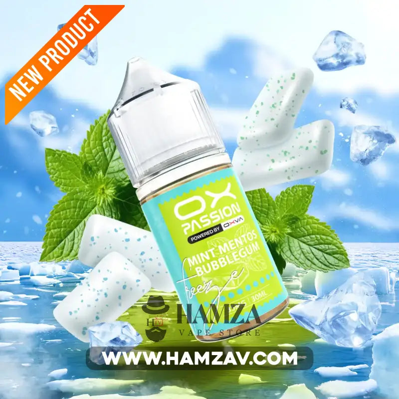 OXVA OX Passion Freeze SaltNic Mint mentos bubblegum - اوكسفا او اكس باشون فريز سولت لبان منتوس - 30ML (50MG) - Premium