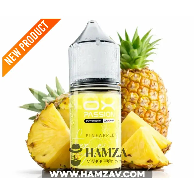 OXVA OX Passion Freeze SaltNic Pineapple bubblegum - اوكسفا او اكس باشون فريز سولت لبان أناناس - 30ML (50MG) - Premium