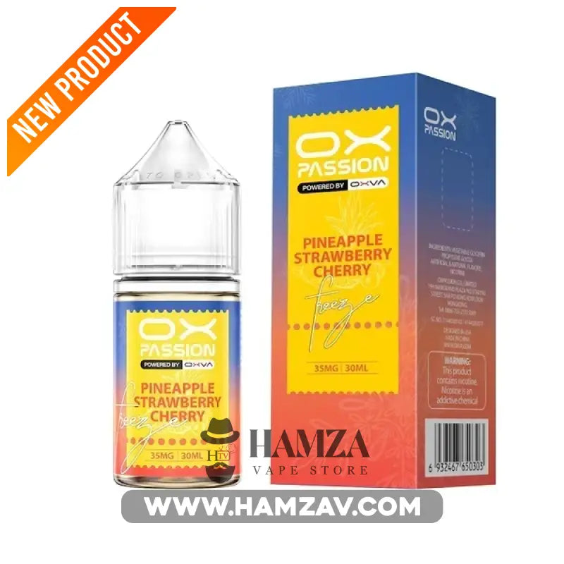 OXVA OX Passion Freeze SaltNic Pineapple strawberry cherry - اوكسفا او اكس باشون فريز سولت أناناس فراولة كريز - 30ML