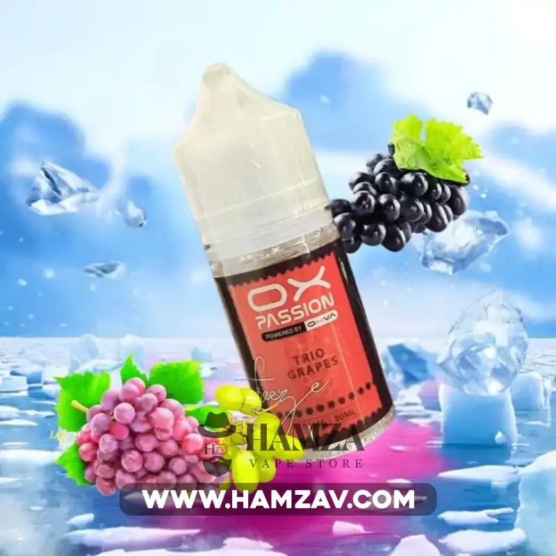 OXVA OX Passion Freeze SaltNic trio grapes - اوكسفا او اكس باشون فريز سولت عنب - 30ML (50MG) - Premium Liquid