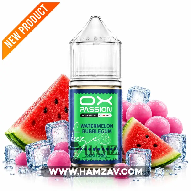 OXVA OX Passion Freeze SaltNic Watermelon bubblegum - اوكسفا او اكس باشون فريز سولت لبان بطيخ - 30ML (50MG) - Premium