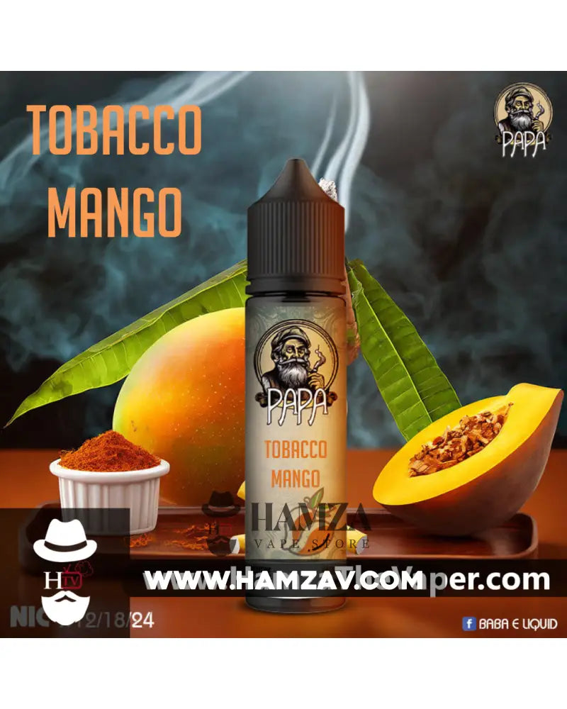 Papa E Liquid Tobacco Mango - بابا ليكويد توباكو مانجو Egyptian