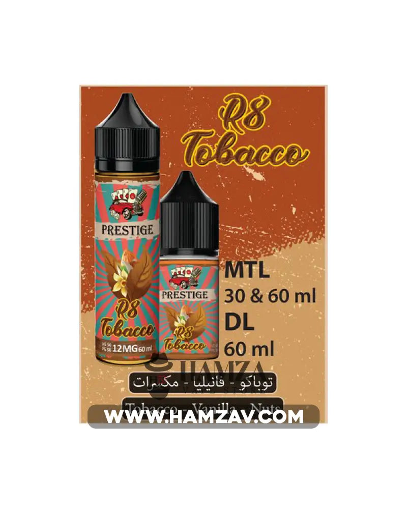 Prestige R8 Tobacco - Egyptian Liquid