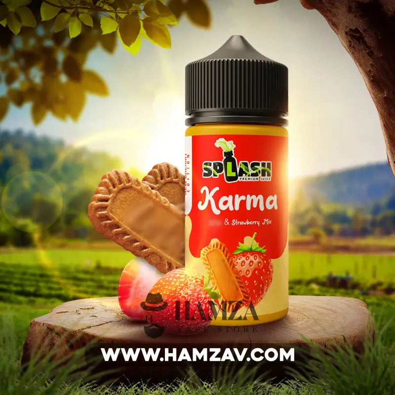 Splash Karma Caramel Biscuits Strawberry - سبلاش بسكويت لوتس فراولة Egyptian Liquid