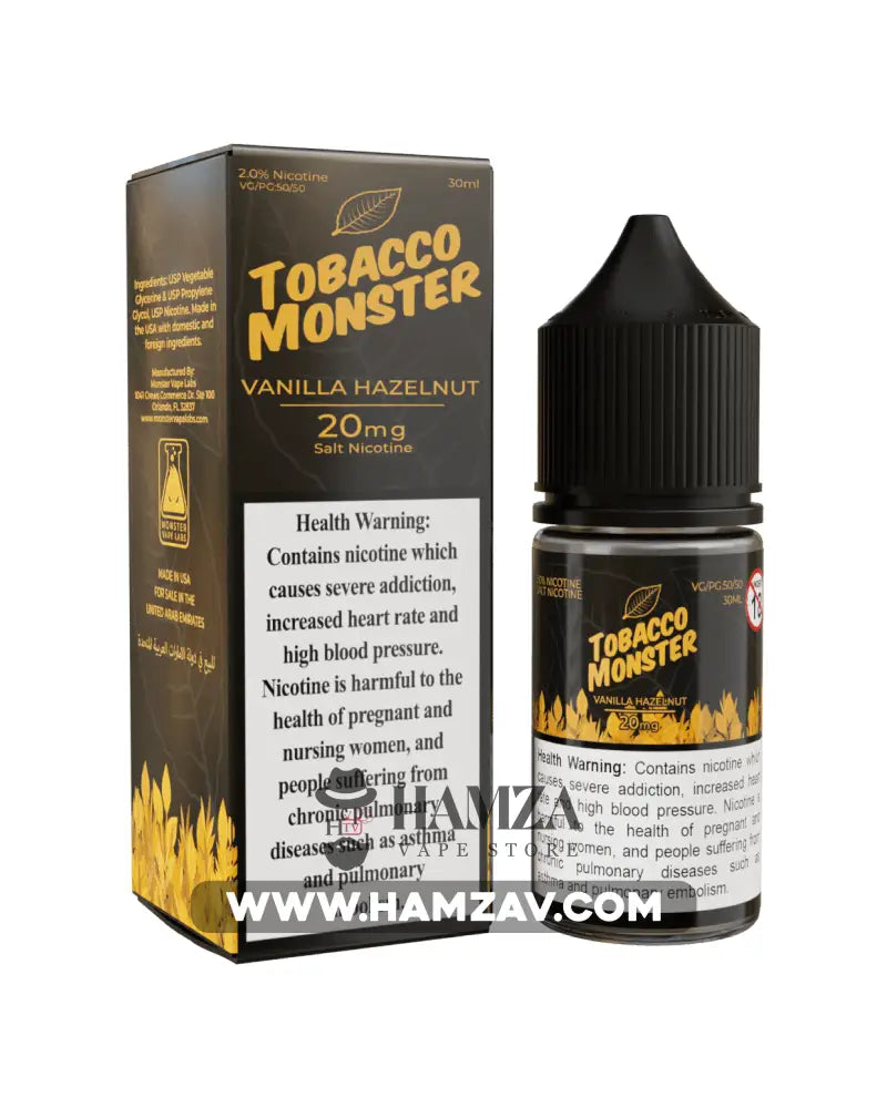 Tobacco Monster Saltnic Vanilla Hazelnut - Premium Liquid