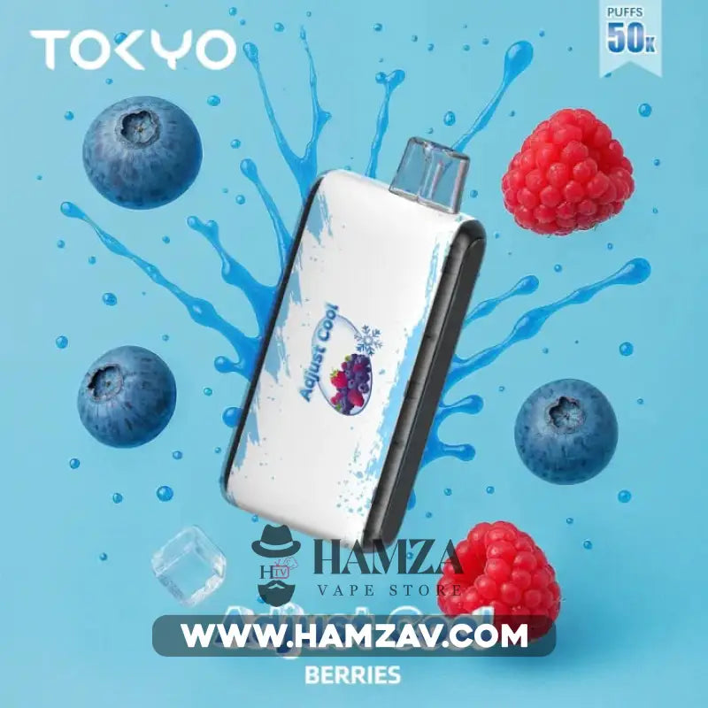 ADJUST COOL Disposable 50K Puffs Berries - أدجوست كول 50 الف بف توت 50000 / 750MAH / 30ML Disposable