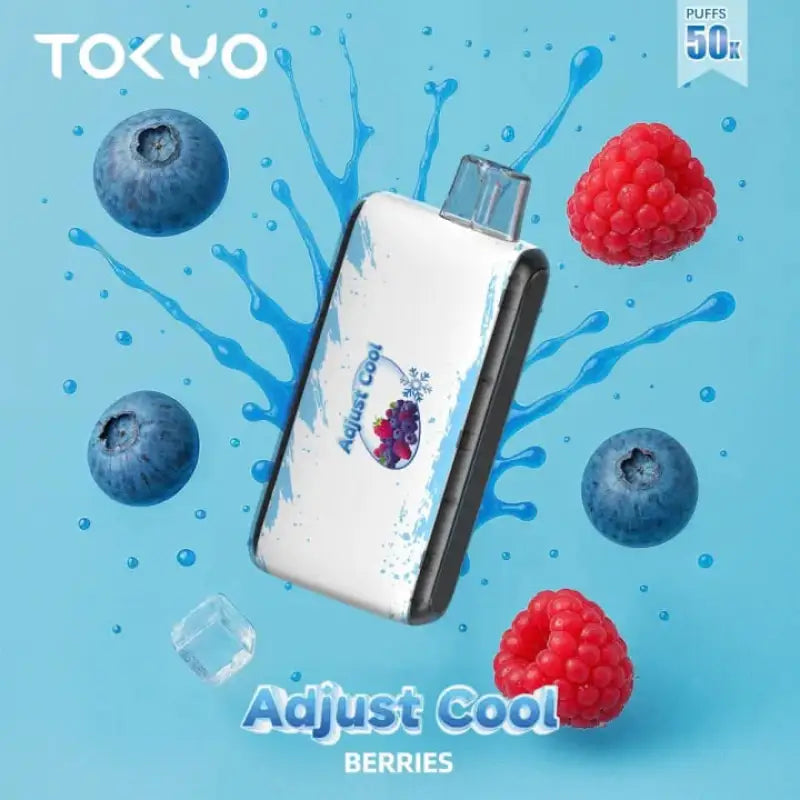 ADJUST COOL Disposable 50K Puffs Berries - أدجوست كول 50 الف بف توت 50000 / 750MAH / 30ML Disposable