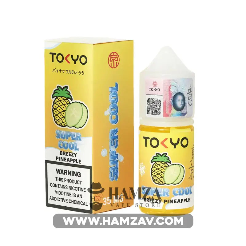 Tokyo E Juice SaltNic Super Cool Breezy pineapple - طوكيو سولت سوبر كوول أناناس بريزي Premium Liquid