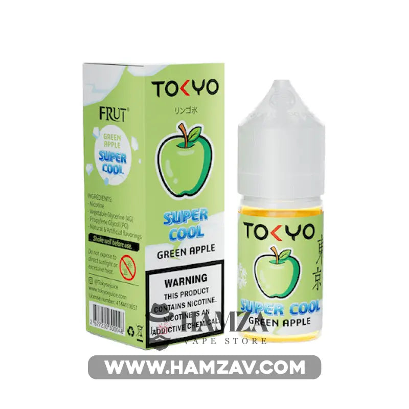Tokyo E Juice Saltnic Super Cool Green Apple - طوكيو سولت سوبر كوول تفاح اخضر Premium Liquid