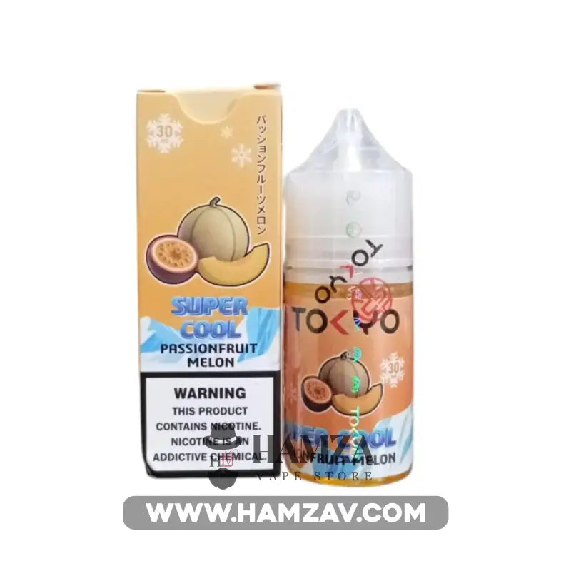 Tokyo E Juice SaltNic Super Cool Passionfruit melon - طوكيو سولت سوبر كوول كنتالوب باشون فروت Premium Liquid