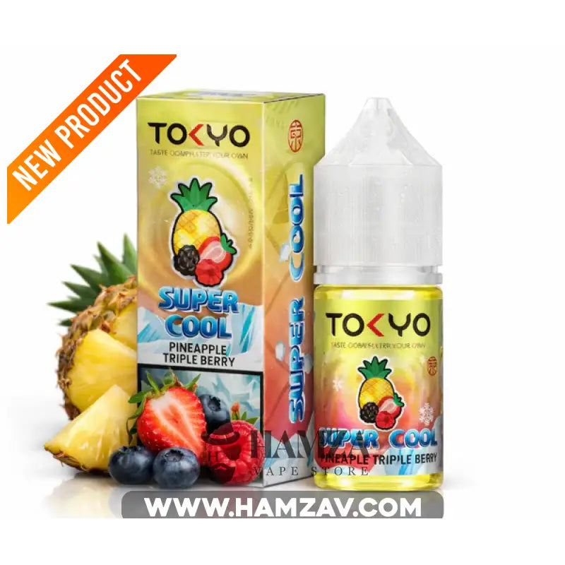 Tokyo E Juice SaltNic Super Cool Pineapple triple berry - طوكيو سولت سوبر كوول أناناس ميكس توت - Premium Liquid