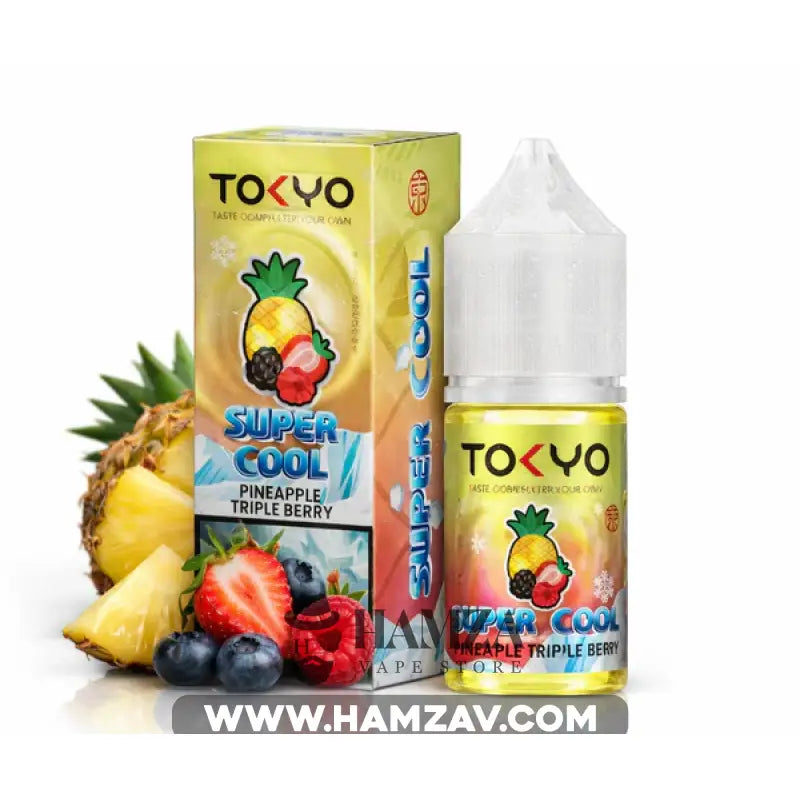 Tokyo E Juice SaltNic Super Cool Pineapple triple berry - طوكيو سولت سوبر كوول أناناس ميكس توت - Premium Liquid