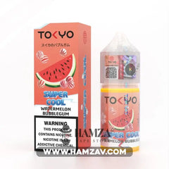 Tokyo E Juice SaltNic Super Cool Watermelon bubble gum - طوكيو سولت سوبر كوول بطيخ بابل جم Premium Liquid