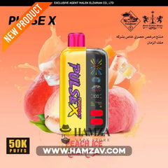 Tugboat Disposable PulseX 50K Puff Peach Ice - تاجبوت ديسبوزابل بالس اكس 50 ألف بف خوخ أيس - 50000 / 20MG (SaltNic)