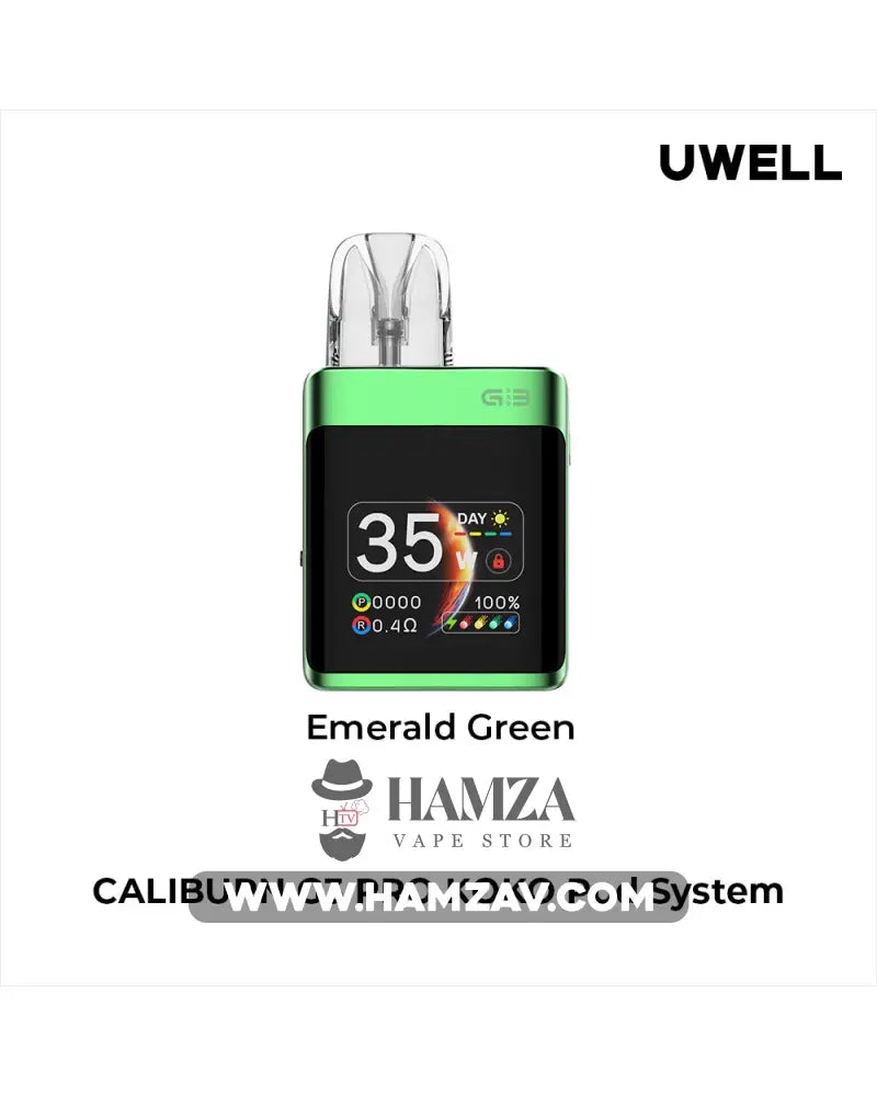 Uwell Caliburn G3 Pro Koko Pod - يوويل كاليبرن جي ٣ برو كوكو بود Emerald Green Mtl Pods