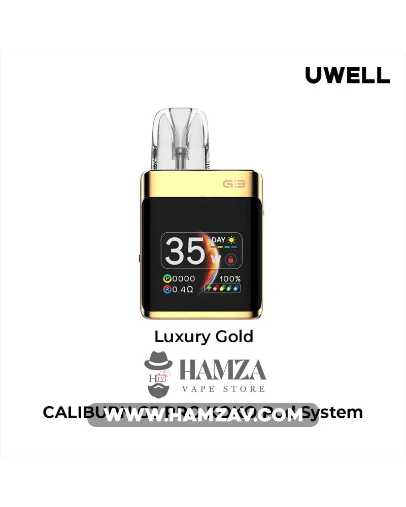 Uwell Caliburn G3 Pro Koko Pod - يوويل كاليبرن جي ٣ برو كوكو بود Luxury Gold Mtl Pods