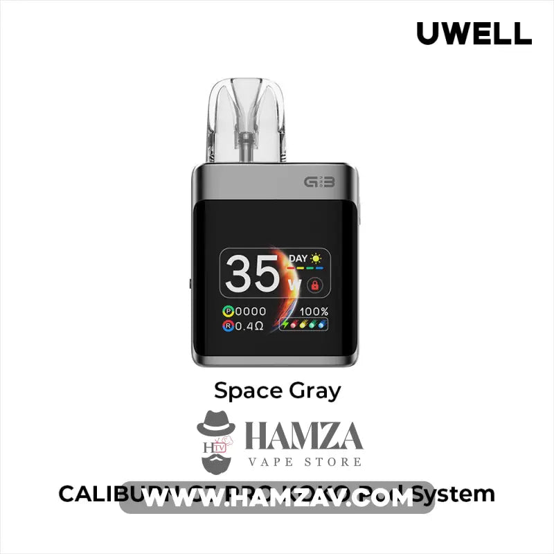 Uwell Caliburn G3 Pro Koko Pod - يوويل كاليبرن جي ٣ برو كوكو بود Space Gray Mtl Pods
