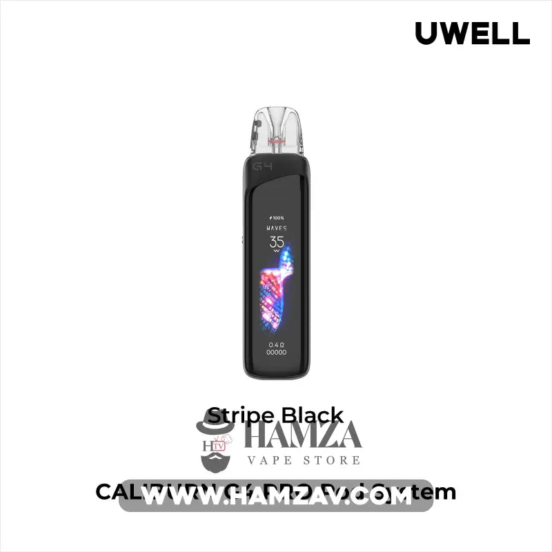 Uwell Caliburn G4 PRO Pod - يوويل كاليبرن جي ٤ برو بود Stripe black MTL Pods