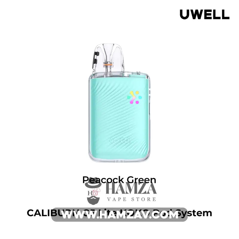 Uwell Caliburn G5 Lite Koko Pod With Lanyard - يوويل كاليبرن جي 5 لايت كوكو بود مع لانيارد - Peacock Green - MTL Pods