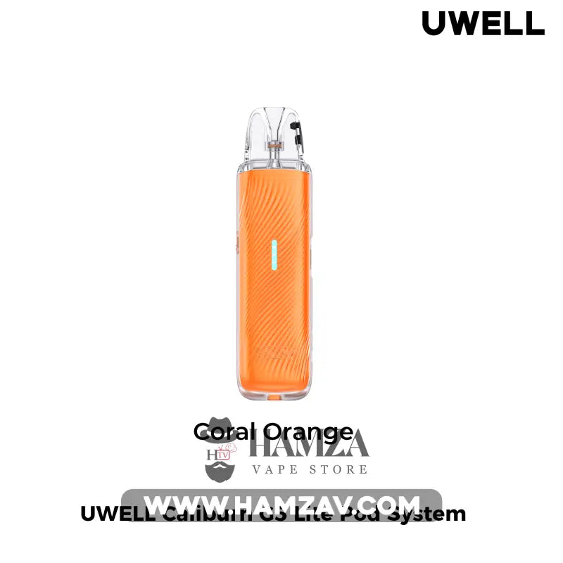 Uwell Caliburn G5 Lite Pod with Lanyard - يوويل كاليبرن جي 5 لايت بود مع لانيارد - Coral Orange - MTL Pods