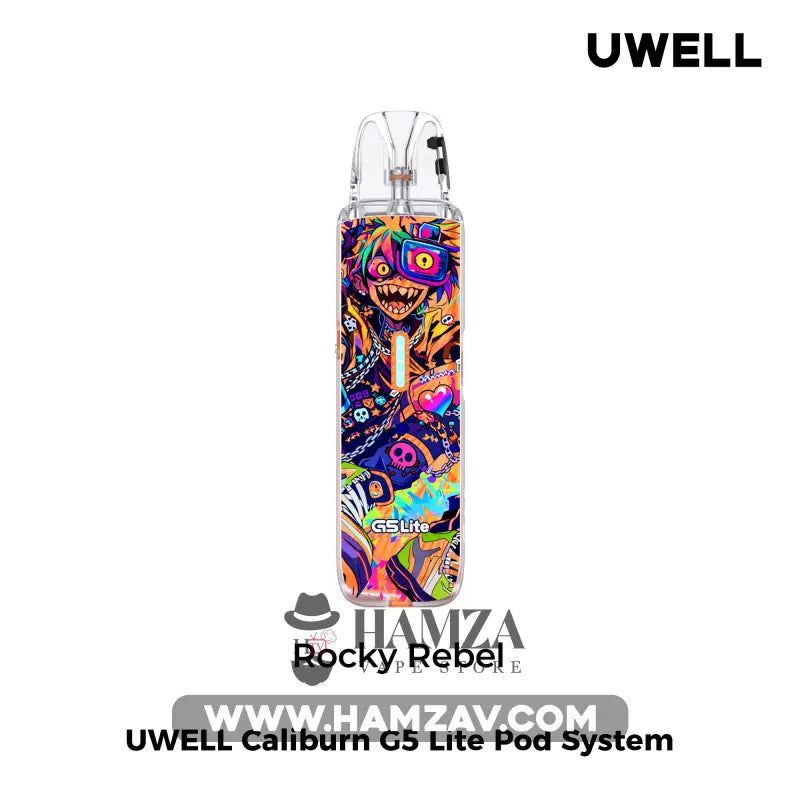 Uwell Caliburn G5 Lite Pod with Lanyard - يوويل كاليبرن جي 5 لايت بود مع لانيارد - Rocky Rebel - MTL Pods