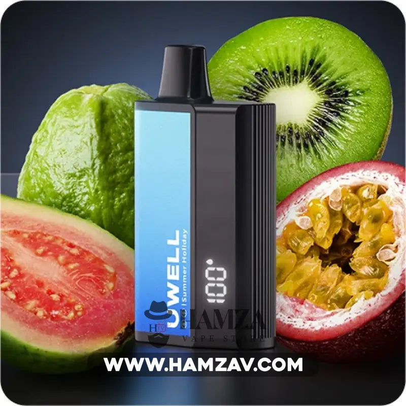 Uwell Disposable Dl8000 Puffs Summer Holiday - يوويل دي ال ٨٠٠٠ ديسبوزابل باشون فروت جوافة كيوي