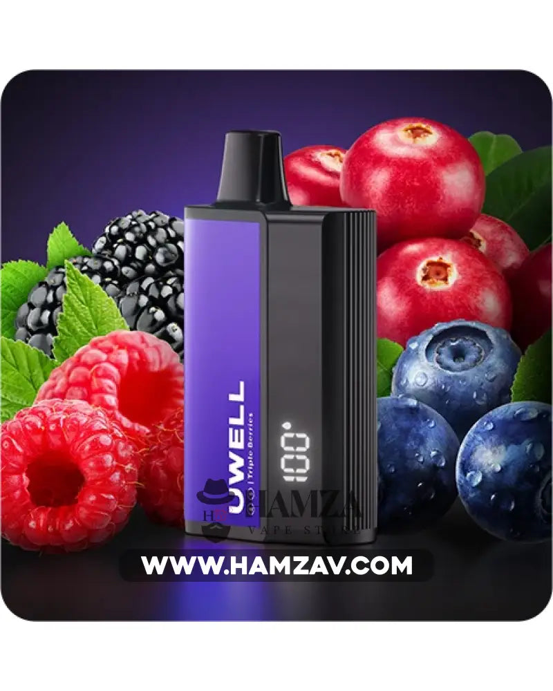 Uwell Disposable Dl8000 Puffs Triple Berries - يوويل دي ال ٨٠٠٠ ديسبوزابل ميكس توت