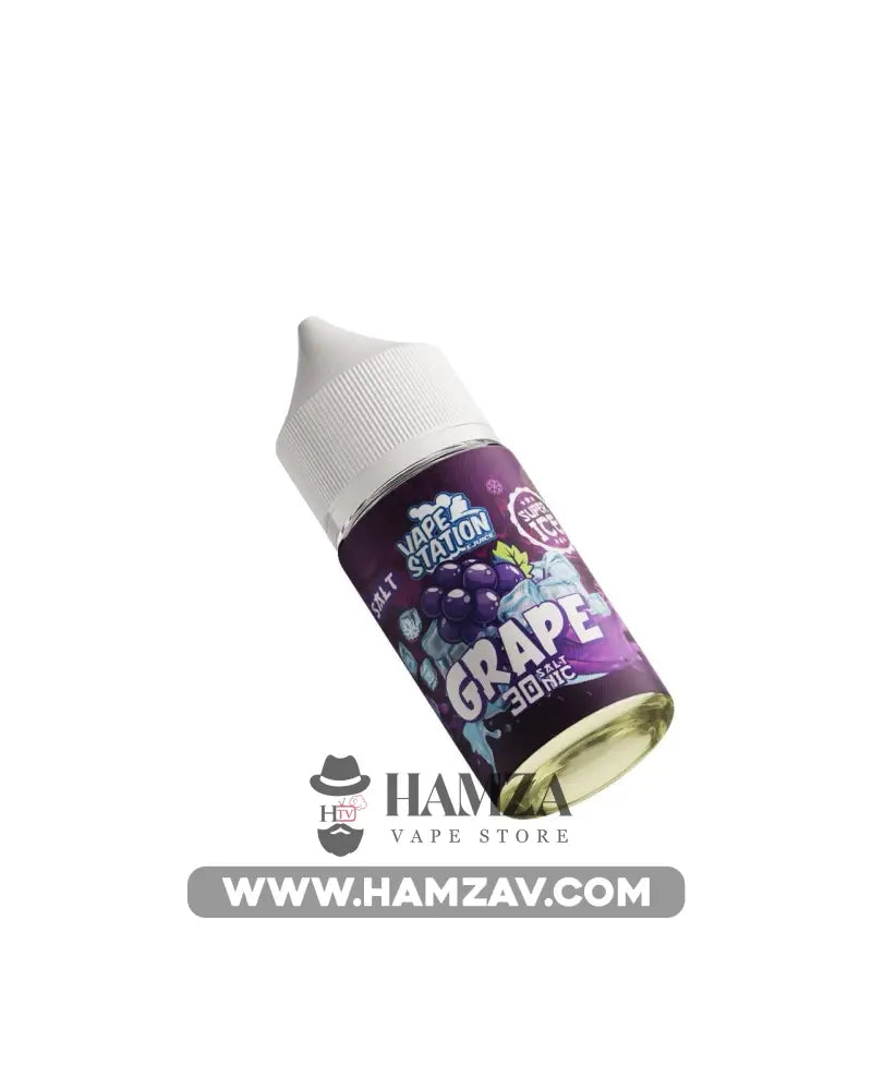 Vape Station Saltnic Super Ice Grape - فيب ستيشن سولت سوبر ايس عنب ساقع Egyptian Liquid