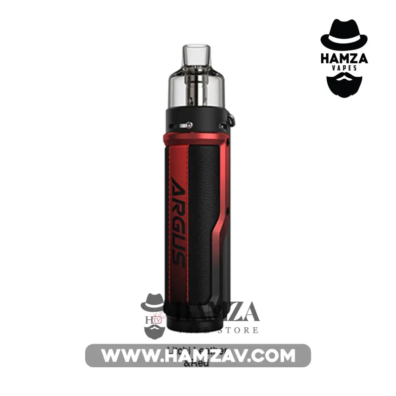 Voopoo Argus 40 Pod - Litchi Leather & Red Mtl Pods