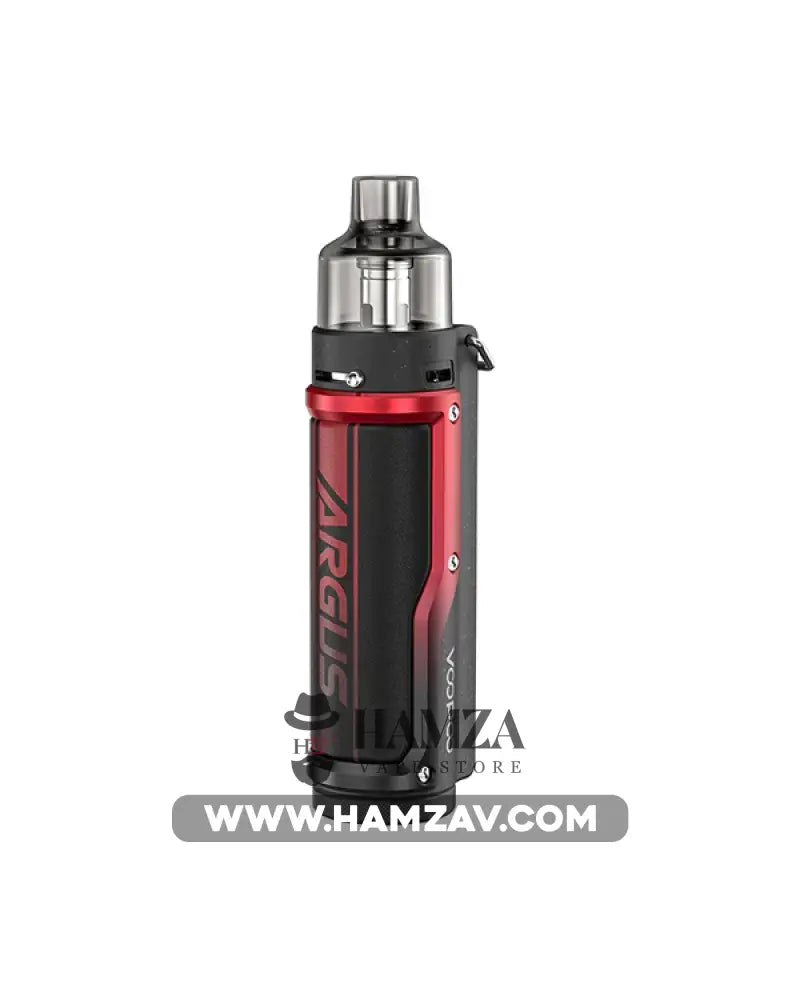 Voopoo Argus Pro Pod - Litchi Leather & Red Dl Pods