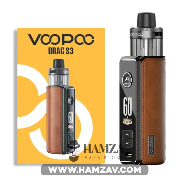 Voopoo Drag S3 Pod - فوبو دراج اس 3 بود Brown DL Pods