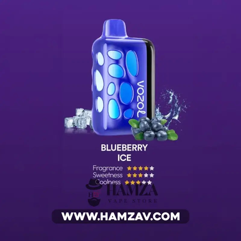Vozol Disposable Rave 40000 Puffs Blueberry Ice - فوزول ريف ديسبوزابل بلوبيري ايس 40000 / 5% SaltNic Disposable