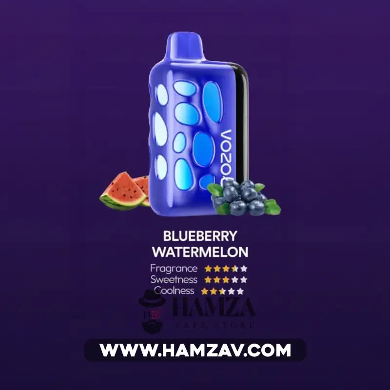 Vozol Disposable Rave 40000 Puffs Blueberry Watermelon - فوزول ريف ديسبوزابل بلوبيري بطيخ 40000 / 5% SaltNic Disposable