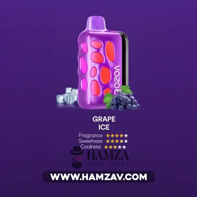 Vozol Disposable Rave 40000 Puffs Grape Ice - فوزول ريف ديسبوزابل عنب ايس 40000 / 5% SaltNic Disposable